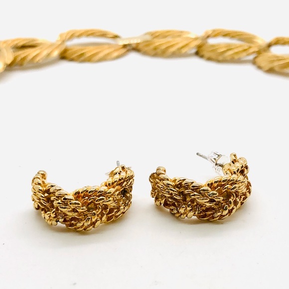 Vintage Napier Chain Link Necklace & Earrings - Picture 2 of 14